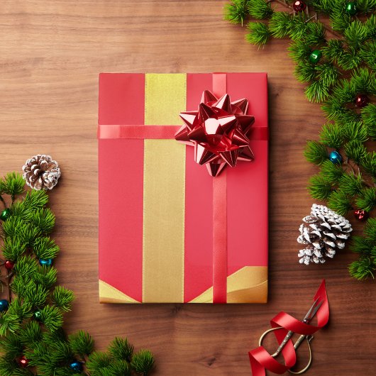Red Gold Geschenkpapier