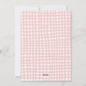 Red & Gold Gingham Pattern Frohe Weihnachten 3 Fot (Rückseite)