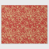 Red Gold Glam Birthday Geschenkpapier (Flach)