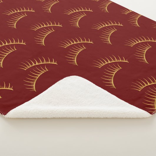 Red Gold Glam Eyelashes Sherpadecke (3/4)