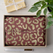 Red Gold Glam Leopard Print Seidenpapier (Geschenk)