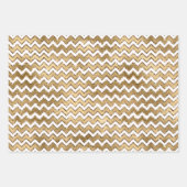 Red Gold Glam Zigzag Streifen Weihnachten Geschenkpapier Set (Vorderseite 3)