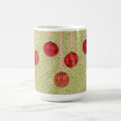 Red Gold Glitzer Frohe Weihnachtsbaumchen Tasse (Mittel)