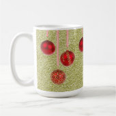 Red Gold Glitzer Frohe Weihnachtsbaumchen Tasse (Links)