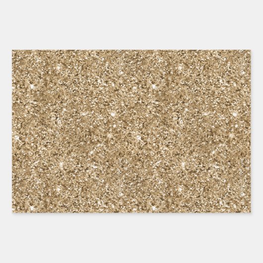 Red Gold Glitzer Glam Weihnachtsbaumen Geschenkpapier Set (Vorderseite 3)