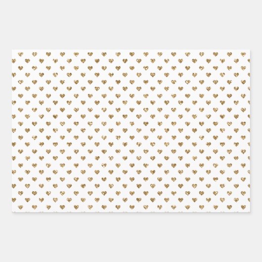 Red Gold Glitzer Hörer Geschenkpapier Set (Vorderseite 3)