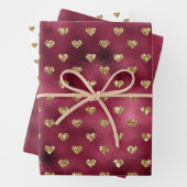 Red Gold Glitzer Hörer Geschenkpapier Set (Beispiel)