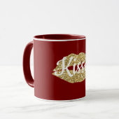 Red Gold Glitzer Livio Kokett Kiss Tasse (Vorderseite Links)