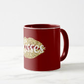Red Gold Glitzer Livio Kokett Kiss Tasse (VorderseiteRechts)