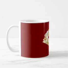 Red Gold Glitzer Livio Kokett Kiss Tasse