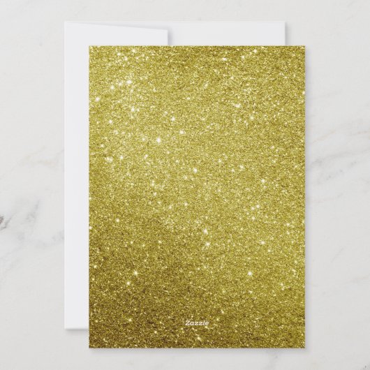 Red Gold Glitzer Personalisiert Weihnachten (Rückseite)