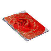 Red Gold Glitzer Rose Weißes Holz Shabby Chic Notizblock (Rechte Seite)