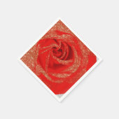 Red Gold Glitzer Rose Weißes Holz Shabby Chic Serviette (Ecke)