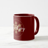 Red Gold Glitzer Snowflake Tasse (VorderseiteRechts)