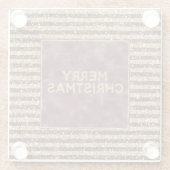 Red Gold Glitzer Sparkle Strip Glasuntersetzer (Rückseite)