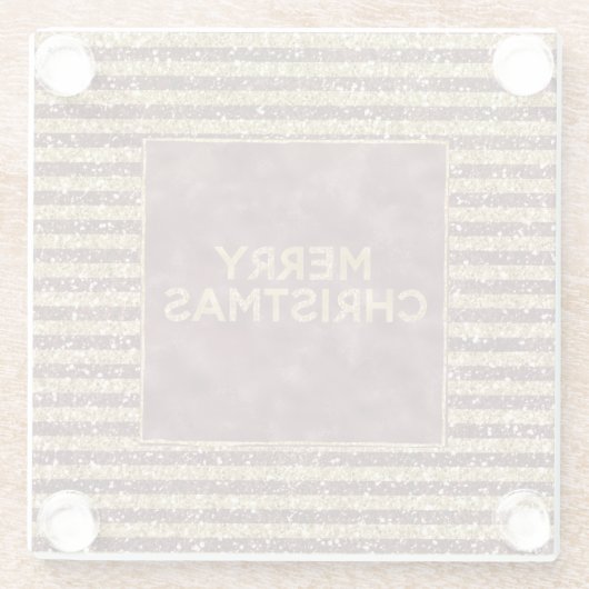 Red Gold Glitzer Sparkle Strip Glasuntersetzer (Rückseite)