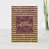 Red Gold Glitzer Sparkle Strip Karte (Vorderseite)