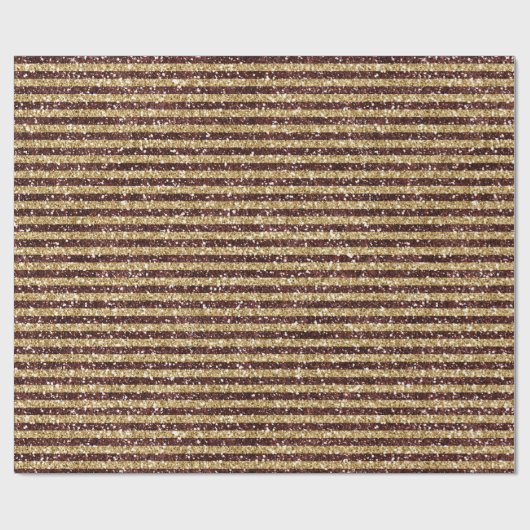 Red Gold Glitzer Sparkline Streifen Geschenkpapier (Flach)