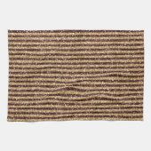 Red Gold Glitzer Sparkline Streifen Geschirrtuch (Horizontal)