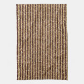 Red Gold Glitzer Sparkline Streifen Geschirrtuch (Vertikal)