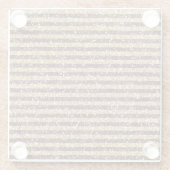 Red Gold Glitzer Sparkline Streifen Glasuntersetzer (Rückseite)