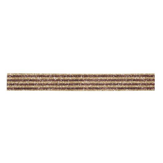 Red Gold Glitzer Sparkline Streifen Satinband (Vorderseite)