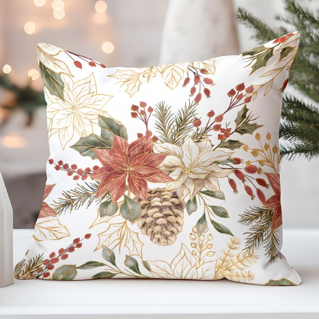 Red Gold Glitzer Weihnachten Kissen (Von Creator hochgeladen)