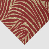 Red Gold Glitzer Zebra Birthday Seidenpapier (Ausschnitt)