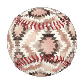 Red Gold Glitzy Confetti Abstrakt Baseball (Vorderseite)