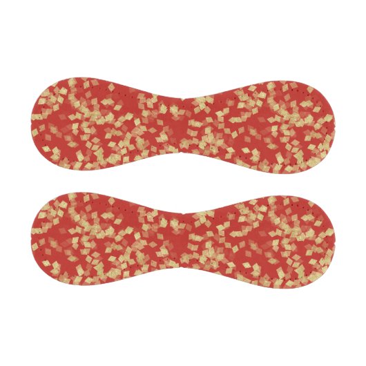 Red Gold Glitzy Confetti Abstrakt Baseball (Paneele)