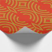 Red Gold Goodness Wrapping Paper Geschenkpapier (Ecke)