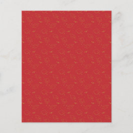 Red & Gold Graduation Cap Toss Scrapbook Paper