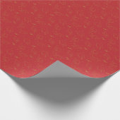 Red & Gold Graduation Cap Toss Wrapping Paper Geschenkpapier (Ecke)