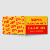 Red & Gold Graduation Party Class of 2024 Gästebuch (Voll)