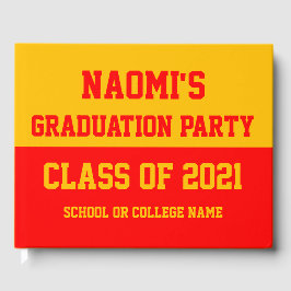 Red & Gold Graduation Party Class of 2024 Gästebuch