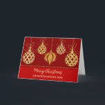 Red Gold Grandson und seine Ehefrau Weihnachten Karte<br><div class="desc">Frohe Weihnachten für Enkel und seine Ehefrau-Karte in modernem Rot mit funkelnd Goldverzierungen.</div>