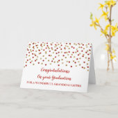 Red Gold Grandtochter Abschluss Karte (Gelbe Blume)