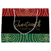 Red Gold Green Black Independence Day im Juni Große Geschenktüte (Vorderseite)