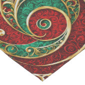 Red Gold Green Holiday Table Running Mittelgroßer Tischläufer (Ecke)