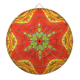 Red Gold Green Mandala Kunstdruckerei Dartscheibe
