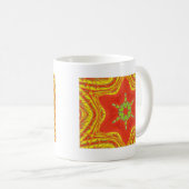 Red Gold Green Mandala Kunstdruckerei Kaffeetasse (VorderseiteRechts)