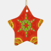 Red Gold Green Mandala Kunstdruckerei Keramik Ornament (Rechts)