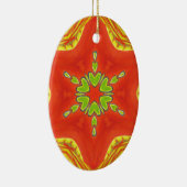 Red Gold Green Mandala Kunstdruckerei Keramikornament (Rechts)