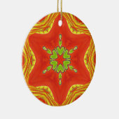 Red Gold Green Mandala Kunstdruckerei Keramikornament (Rechts)