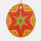 Red Gold Green Mandala Kunstdruckerei Keramikornament (Links)
