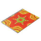 Red Gold Green Mandala Kunstdruckerei Notizblock (Linke Seite)