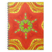 Red Gold Green Mandala Kunstdruckerei Notizblock (Vorderseite)