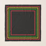 Red Gold Green Rasta Flag Farbe Schwarz Schal<br><div class="desc">Stilvolle schwarze Schal gemustert mit einfachen Quadraten in den Rasta-Fahnen rot,  gelb und grün</div>