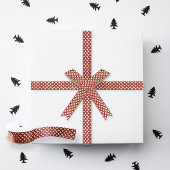 Red & Gold Groovy Retro Muster Weihnachten Satinband