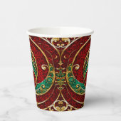 Red Gold Grüne Weihnachtszeitung Cups Pappbecher (Links)